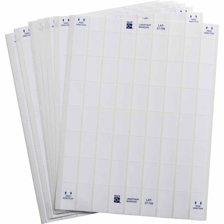 Brady LaserTab Polyamide Coated Nylon Cloth Lbls 1.437 in H x 0.8 in W White 19/PK LAT-37-799-1